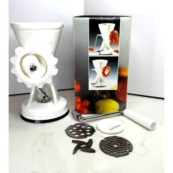 Pedrini Unversal Mincer Original Box w/all Attachments & Paperwork - Picture 2 of 5